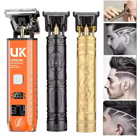 Professional T9 Electric Hair Trimmer Machine Metal Body Beard Trimmer for Men Stainless Steel Blade