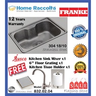 Franke AAX610-85 Jumbo Bowl Kitchen Sink FOC Ausco 832.02.04