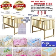 FULL SET Big Size Baby Cot, katil bayi, katil baby