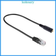KOK RJ9 to 3 5mm Audios Converter For PC Headphone To Desk Phone Reliable Connectivity Lightweight P