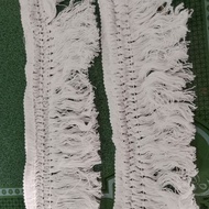White tassel lace as shown in the picture, size 7 cm (selling price 1m)(goods 70cm to 1 meter)