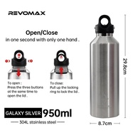 REVOMAX 32Oz Insulated Sport Thermos Bottle Vacuum Flask With No Screw Lid Outdoor Sport Water Bottl