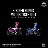 MoreArt匯藝MA 1:64場景模型擺件，樹脂人偶系列。Honda本田摩托人偶套裝