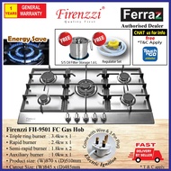 Firenzzi FH-9500SS 5 Burner Stainless Steel Gas Stove / Firenzzi FH-9501FC / FH-9502SC / FH-9543SS