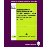 Akta Suruhanjaya Pencegahan Rasuah Malayasia 2009 (Akta 694) & Malaysian Anti-Corruption Commision A