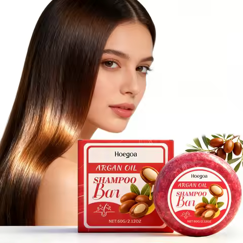 Castor Argan Oil Shampoo Bar for Hair Growth & Thickening Anti Hair Loss Strengthening Natural Solid