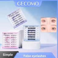 格蒙免胶水假睫毛透明梗仿真分段嫁接浓密卷翘免卸新手 GECOMO False Eyelashes Without Glue Are Clear And Firm For Long-Lasting Su