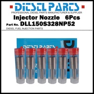 6Pcs Diesel Fuel Injector Nozzle Tips 105015-3280 DLL150S328NP52 for KOMATSU D355 D95S-1 EG350-1 / E