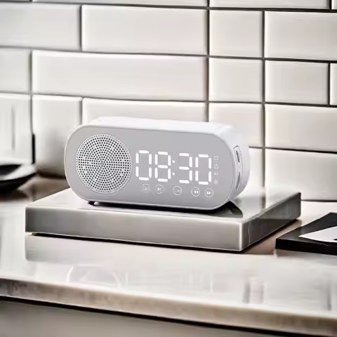 Bluetooth Connection Clock Double Alarm Clock Bluetooth Speaker Clock Hifi Sound Quality Fm Radio fo