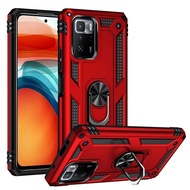 Xiaomi 11T Pro Redmi Note 11s 10s Pro Max Poco M3 Pro Armor Magnet Metal Ring Shockproof Back Cover Silicone Case