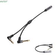 ANTOT 6.35mm Female to Dual Male, 30cm Length 6.35mm Connector 1/4in Stereo to Dual 6.35mm Mono, Plu