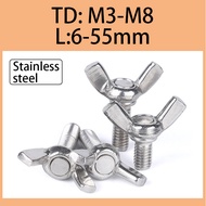 304 stainless steel hand screw Butterfly screw Angle screw Butterfly screw hand screw bolt hand screw M3M4M5M6M8