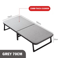High Grade Folding Bed Foldable Single Bed Thick Portable Mattress Wide Metal Bed Frame
