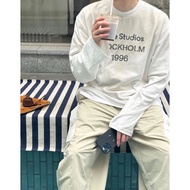 Acne Studios Autumn Winter New Style Series Retro Washed Frayed Distressed Version Printed Letters L