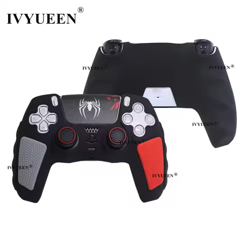 IVYUEEN for Dualsense 5 PS5 Controller Silicone Skin Cover Sticker Soft Case Thumb Stick Protector f