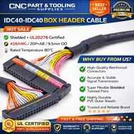 IDC40 40Pin Box Header Cable Shielded UL20276 28AWG CNC Control Signal Wire Industrial Connector