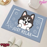 TYLER Super Absorbent Bath Mat, Anti-slip Quick Drying Bath Mat, Bathtub Mat Cartoon Cat Dog Rectangle Rubber Door Mat Home decor