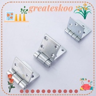GREATESKOO Door Hinge, Interior No Slotted Flat Open, Practical Soft Close Connector Folded Wooden  Hinges Furniture Hardware Fittings
