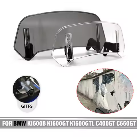 For BMW K1600B K1600GT K1600GTL C400GT C650GT K1300GT Universal Motorcycle Windshield Extension Adju