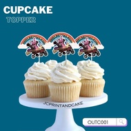 Inside out cupcake topper / character cake topper / character cupcake topper / birthday cake topper 