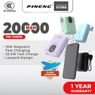 [3C Certified] Pineng PN-726PD 20000mAh 22.5W Fast Charge Magnetic Wireless w/ Detachable Cable PN72