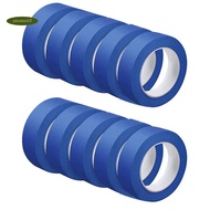 10 Rolls Blue Painters Tape Wall Safe Paint Tape 1.2 Inch X 55 Yards for Wall Painting Decoration Su
