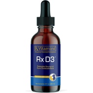 Rx Vitamins Rx D3 - Cat & Dog Vitamins Liquid D3 Drops in MCT Oil - Vitamin D for Dogs & Cats to Man