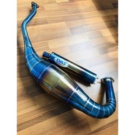 Exhaust Kawasaki KR150 ninja 150 R /RR SS NSR DBS full stainless Blue Cobra type ekzos