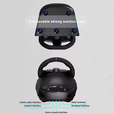 270° Gaming Simracing Car Pedal Game Steering Wheel Racing Steering Wheel for PC PS3/PS4/Switch/ Xbo