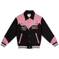 FEARLESSNESS RIDING PINK VARSITY JACKET