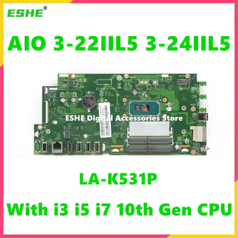 LA-K531P For Lenovo AIO 3-22IIL5 3-24IIL5 Laptop Motherboard With CPU i3-1005G1 i5-1035G4 i7-1065G7 