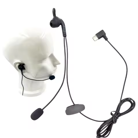 1Pcs For V6 Pro V4C Plus Q8 F6 V7 Judge Ear Intercom Headset Type-C USB-C Interface Referee In-Ear E