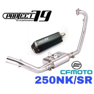 Project79 Exhaust CF Moto NK250 250SR Manifold Silencer Box Ekzos Tabung Power Boom Full System Stai