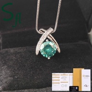 Sfl Pt950 Smart Necklace 2k Large Round Diamond Cross Necklace For Women Moissanite (With GRA Certif