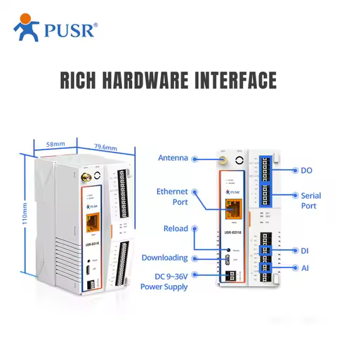 PUSR Industrial Ardunio Development IoT Gateway Support Secondary Ardunio C Language ESP32 Chipset U