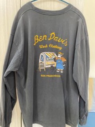 BEN DAVIS 美式刺繡 熱狗餐車 短絨薄長t