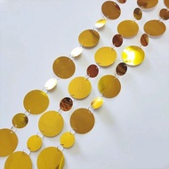 10 Strips 100cm Round Sequin Rain Curtain Gold Silver Plastic Curtain Background Decoration Wedding