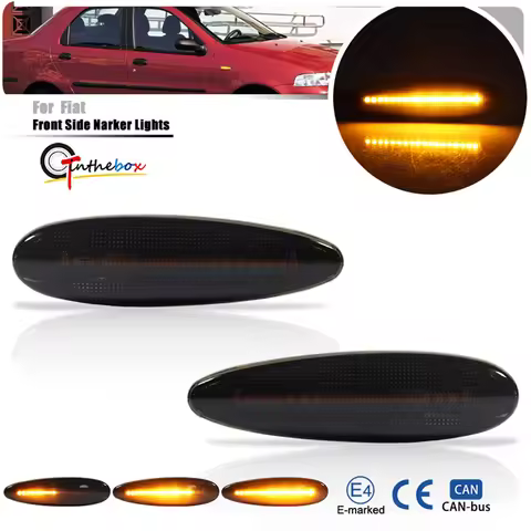 Dynamic Blinker LED Front Side Marker Lights For Fiat Palio Strada Siena Albea Marea Croma 2 Bravo &