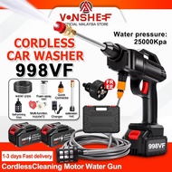 998VF Water Jet Cordless 2 batteries Car Wash Floor Tiles Cleaner Spray Gun Water Jet Pump Portable 