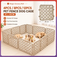 4PCS Dog Fence 45CM DIY Pet Fence Cat Rabbit Fence Pet Metal Wire Kennel