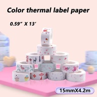 2 Rolls thermosensitive Continuous label paper,Colored,ransparent,For P12/D30/D30S/D32/D35/Q30 label
