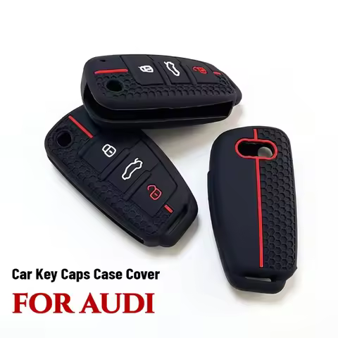For Audi A4 B7 A6 C5 C6 A1 A3 8P TT Q3 Q2 Q7 TTS R8 S3 S6 RS3 RS6 Accessories Silicone Car Key Caps 