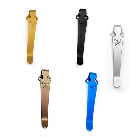 NEW Golden Color CNC Titanium Made Knife Deep Carry Pocket Clip Clamp For Benchmade Griptillian 551 