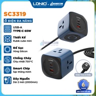 LDNIO SC3319 Multifunctional Power Socket 6in1 3 ports AC220V 2500W + 2 TypeC 65W + USB Fast Chargin