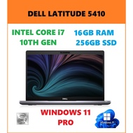 DELL LATITUDE 5410 WITH INTEL CORE i7 10TH GEN PROCESSOR/8GB RAM/256GB SSD/WIN 11 PRO (REFUSBISHED)