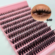 DIY 10 rows of 8-16mm mixed D-curl lash extensions, clustered, single lashes, soft and natural  DIY 