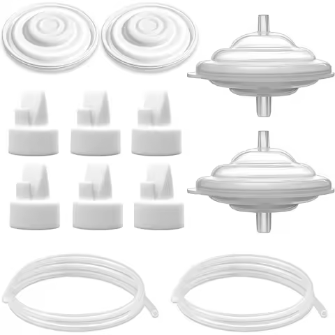 Breast Pump Parts for Spectra, Replacement Kit with Duckbill Valves, Backflow Protectors, Tubes & Me