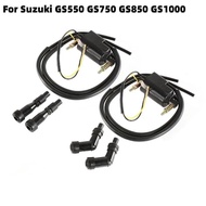 2Pcs Motorcycle Ignition Coil Set for Suzuki GS550 GS750 GS850 GS1000 2 Ignition Coils + Caps - 4 oh