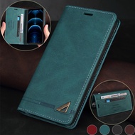 Luxury Frosted Flip Casing Samsung A72 A71 A52 A51 A42 A32 A02S A22 4G 5G M40S Auto Magnetic Leather Case Card Slot Holder Soft Cover