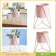 [Ihoce] Plant Holder Stand Flower Pot Decor ,Round ,Geometric Flower Pot Shelf Flower Basket for Home Living Room Patios
